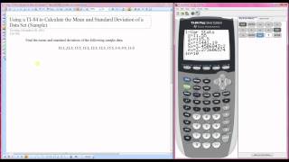 Using a TI84 to Calculate the Mean and Standard Deviation of a Data Set Sample [upl. by Nonohcle]