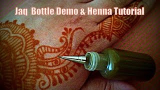 Jaq Bottle Demo amp Henna Design Tutorial  freehandmehndi [upl. by Clift263]