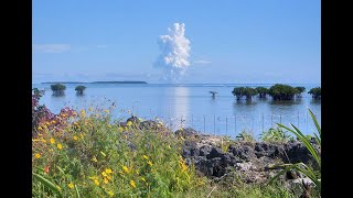 Volcano erupts Sonic BOOMs Tonga triggers tsunami  LIKE a Nuclear Detonation Current Events 2022 [upl. by Halle148]