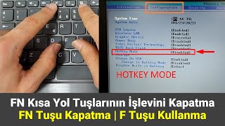 Fn Kısa Yol Tuşlarının İşlevini Kapatma F Tuşlarını Aktif Etme [upl. by Yenrab]