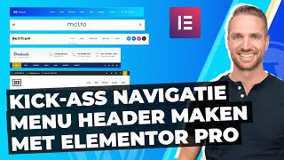 Menu header maken met Elementor [upl. by Lusar]