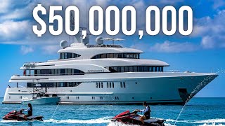 Inside a 50000000 Luxury SuperYacht  201 Lurssen Super Yacht Tour [upl. by Ladiv]