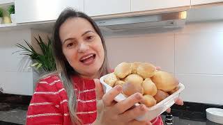 Bolinhos de chuva feito na Air Fryer sequinho e fofinho massa leve [upl. by Ylim]