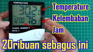 Alat Ukur Suhu Ruangan Kelembaban htc1 Cara Setting hygrometer HTC 1 [upl. by Veno78]