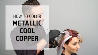 Cool Copper Metallic Hair  How to Color  Goldwell Education Plus [upl. by Brill261]