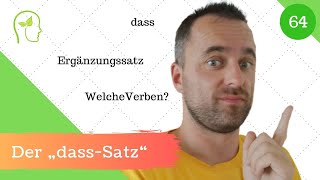 64 Nebensätze „DassSätze“  Welche Verben nutzen „dass“ [upl. by Sandon]