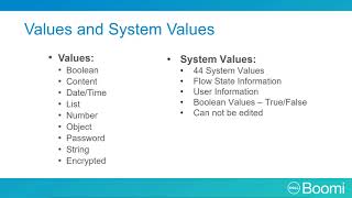 Boomi Flow Essentials Lecture 32 Values Types [upl. by Weyermann]