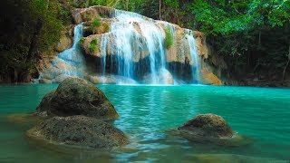 Entspannungsmusik  Natur Tiefenentspannung Stressabbau  4K Wasserfall [upl. by Acsehcnarf665]