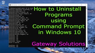 How To Uninstall A Program On Windows 10 From Command Prompt or CMD in HINDI [upl. by Ivek]