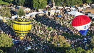 Hot Air Balloon Festival in Plainville CT 2023 with Fireworks [upl. by Elyssa]