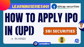 How to apply IPO in SBI Securities through UPI  SBI Securities Online IPO application Process [upl. by Arron]