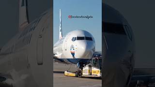 tow barless pushback Sunexpress Boeing 7378 munich travel airport [upl. by Thedric]