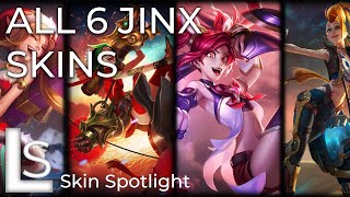 ALL JINX SKINS 2022  League of Legends [upl. by Ellon698]