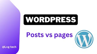 WordPress Pages vs Posts [upl. by Eelatsyrc]