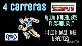 4 carreras que puedes estudiar si te gustan los deportes ⚽🏀 [upl. by Aretse]