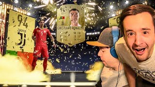 RONALDO IN A PACK PRANK HAHAHA  FIFA 19 ULTIMATE TEAM PACK OPENING [upl. by Anneuq330]