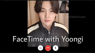 BTS Imagine  FaceTime with Yoongi [upl. by Enyledam]