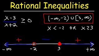 Rational Inequalities [upl. by Dyrraj50]