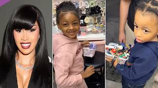 Cardi Bs Kids Kulture 6 and Wave 3 Look All Grown Up on Cute Shopping Trip for Toys and Candy [upl. by Halstead]