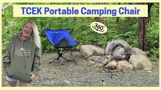 TCEK Portable Swivel Chair Review  ENTER Free Chair Giveaway vanlife camping campinggear [upl. by Wendie]