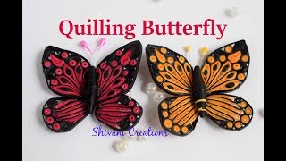 Quilling Butterfly How to make Quilled ButterflyDIY quilled Butterfly [upl. by Ainatnas]