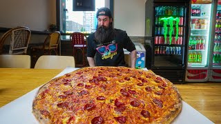 NORWAYS BIGGEST PIZZA CHALLENGE HAS NEVER BEEN BEATEN  BeardMeatsFood [upl. by Yrahca812]