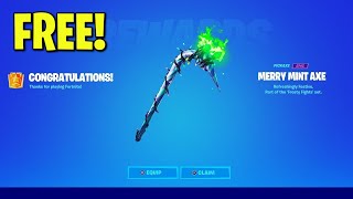 How to GET MINTY AXE PICKAXE for FREE Free Merry Mint Axe in Fortnite Chapter 5 2024 [upl. by Itirp]