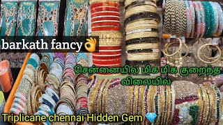 Triplicane barkath fancy அதிரடி விலையில் வளையல்கள் Hyderabad Heritage Bangles😍சென்னையில்😍bangles [upl. by Dincolo]