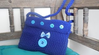 Tas breien met textielgaren [upl. by Atinrehs446]