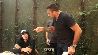 Tony Ferguson Fabricio Werdum Have to Be Separated at UFC 216 Media Lunch [upl. by Fredel]