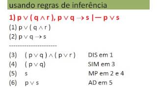 O uso das regras de inferência para mostrar a validade de argumentos [upl. by Hillinck203]