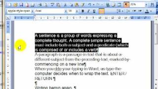 Word 3321 Create and merge paragraphs Microsoft Word 2003 ECDL ITQ2 [upl. by Haret]