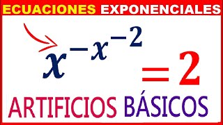 👉 Ecuaciones Exponenciales ARTIFICIOS Básicos ✔ EXAMEN de ADMISIÓN [upl. by Atinej]