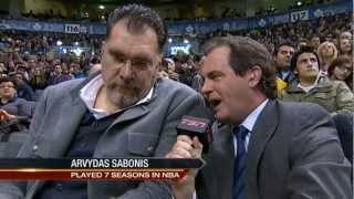 Arvydas Sabonis interviewed about Jonas Valanciunas [upl. by Oivat]