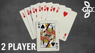 How To Play Hearts with 2 Players  Card Game Rules [upl. by Ellenej]