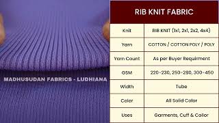 RIB Knit Fabric Round Neck Rib Fabric 11 RIb 21 Rib Rib for Sweatshirt [upl. by Heyes]