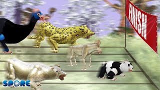 Carnivore vs Herbivore Animals Race  Carnivore Animal vs Herbivore Animals S1  SPORE [upl. by Valera246]