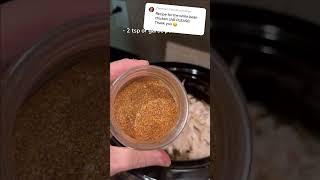 EASY white chicken chili crockpot recipe food recipe weightlossjourney [upl. by Nifled]