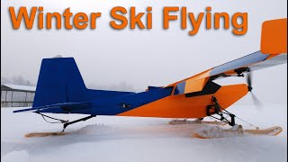 Winter RC Plane Ski Flying [upl. by Ettenel]