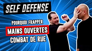 Pourquoi fautil frapper avec les mains ouvertes en Self défense Combat de rue [upl. by Searcy]