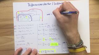 Differenzverstärker  Subtrahierer  Elektrotechnik [upl. by Ecirtnuahs]