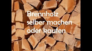 BrennHolz selber machen oder kaufen Kosten und Aufwand Brennholz Feuerholz [upl. by Ashelman]