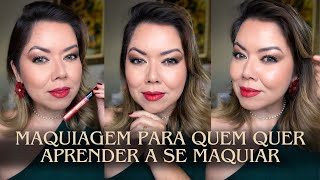 MAQUIAGEM PERFEITA COM BATOM GLITTER POWER STAY AVON [upl. by Ardnasil]