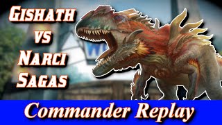 Gishath vs Narci Sagas Lathiel  MTG EDH Gameplay [upl. by Kauslick]