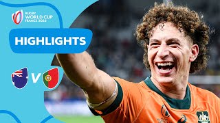 Wallabies keep qualification hopes alive  Australia v Portugal  Rugby World Cup 2023 Highlights [upl. by Theis]