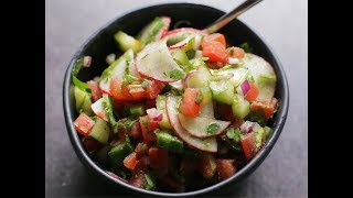 Andrew Zimmern Cooks Israeli Salad [upl. by Aimaj]