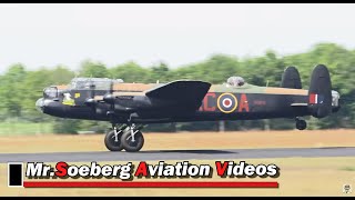 AVRO Lancaster BBMF Nice Departure at Eindhoven [upl. by Emyam]