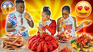 SEAFOOD MUKBANG WITH MY CRUSH NATEGOTKEYS AND BESTFRIEND [upl. by Bamberger]