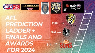 AFL Ladder Predictions 2024  Finals and Awards [upl. by Hctub996]