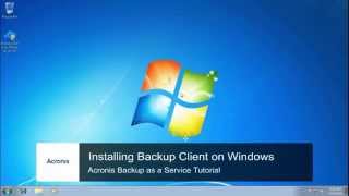 Acronis Backup Cloud Tutorial Installing Backup Client for Windows [upl. by Nwahsal685]